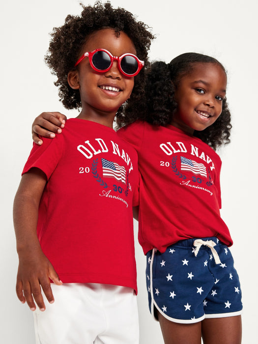 Matching Unisex Short-Sleeve Logo-Graphic T-Shirt for Toddler