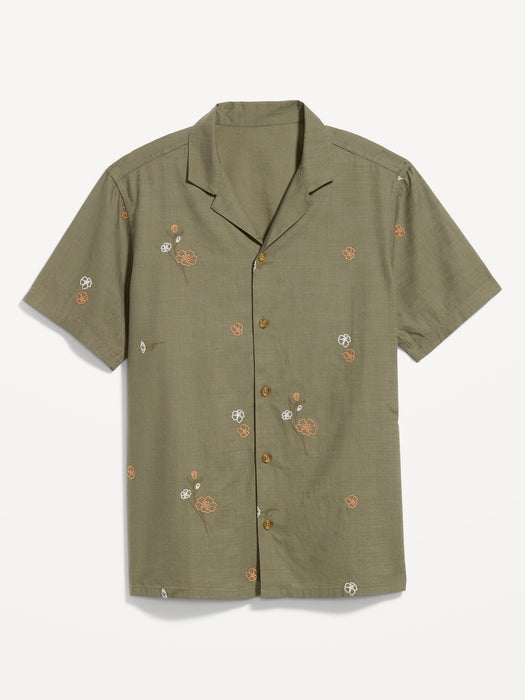 Short-Sleeve Floral Camp Shirt
