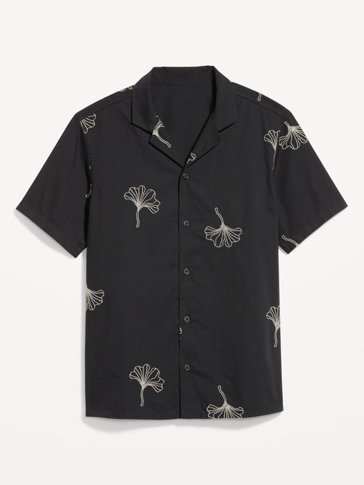 Short-Sleeve Floral Camp Shirt