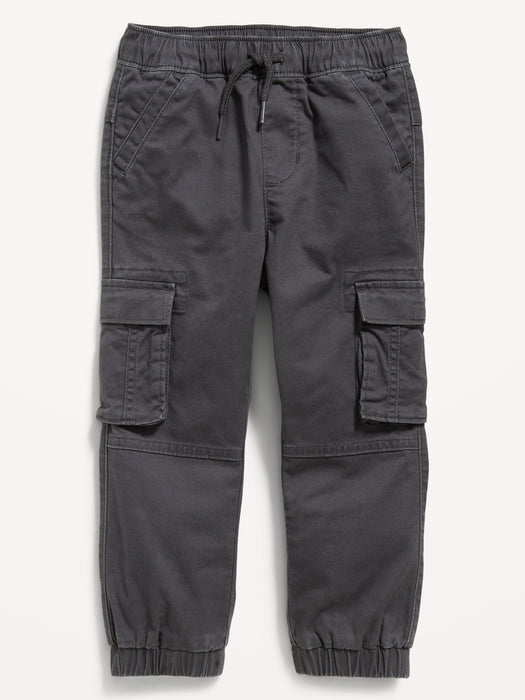 Functional-Drawstring Cargo Jogger Pants for Toddler Boys