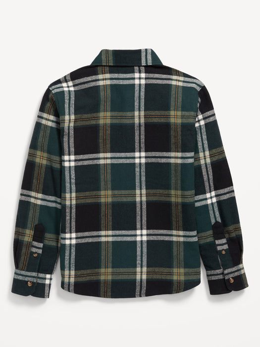 Soft-Brushed Flannel Pocket Shirt for Boys