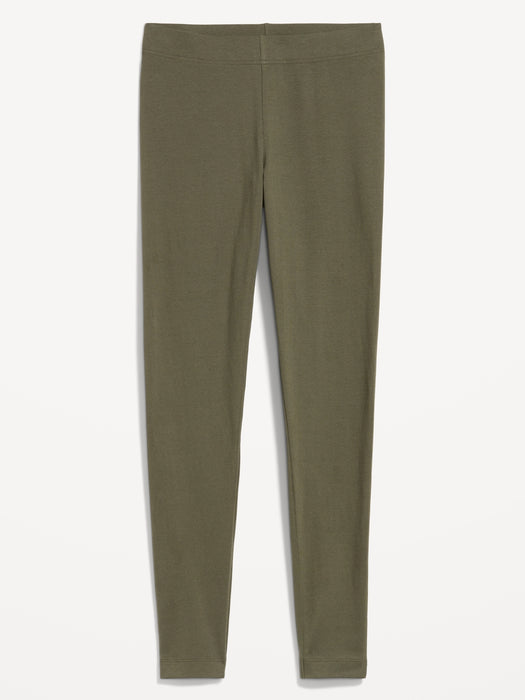 High-Waisted Jersey Ankle Leggings