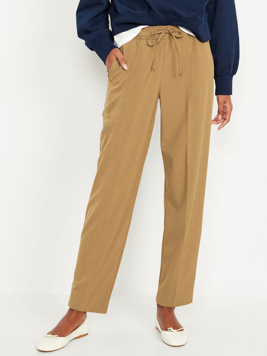 High-Waisted Billie Straight Ankle Trouser