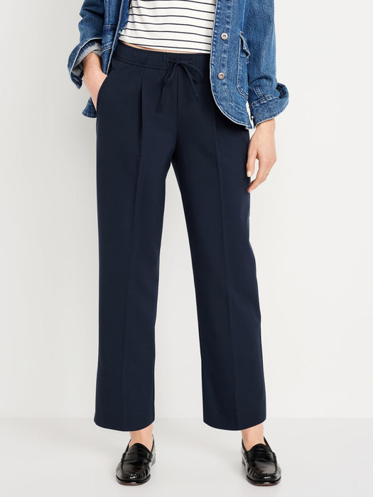 High-Waisted Billie Straight Ankle Trouser