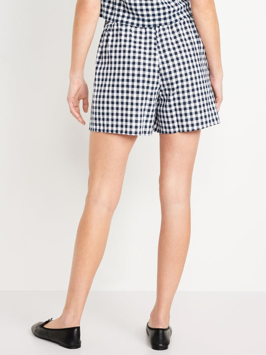 High-Waisted Wrap-Front Mini Skort