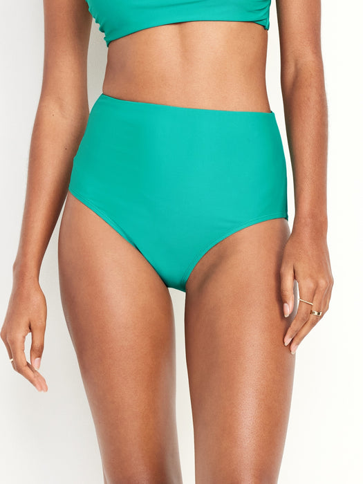 High-Waisted French-Cut Bikini Swim Bottoms