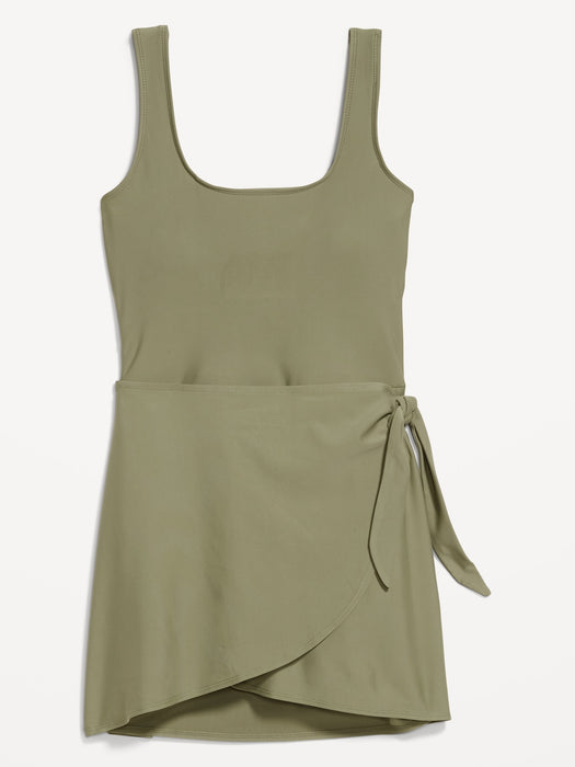 Side-Tie Swim Dress