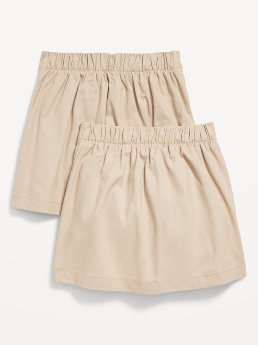 School Uniform Pleated Skort 2-Pack for Girls