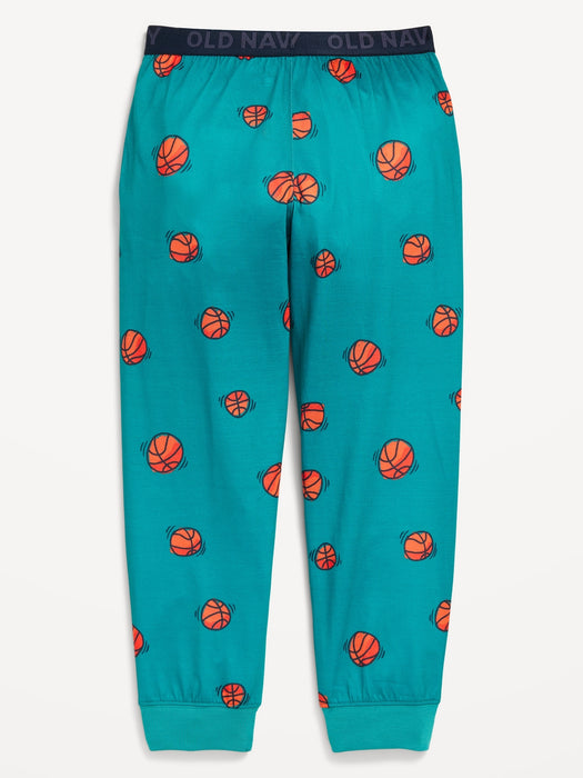 Printed Jersey-Knit Pajama Jogger Pants for Boys