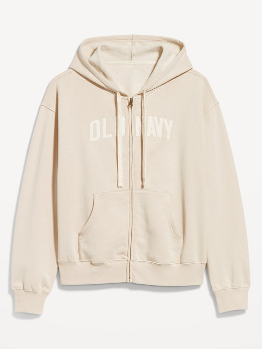Logo Zip Hoodie Sweatshirt