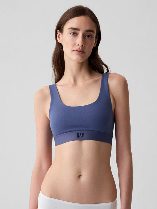 Organic Stretch Cotton Gap Logo Bralette