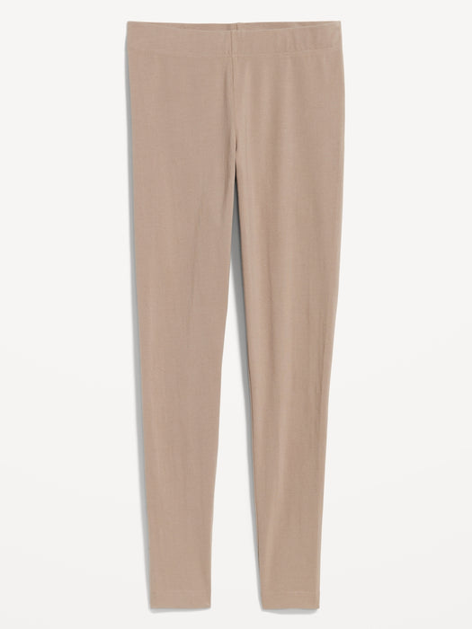 High-Waisted Jersey Ankle Leggings