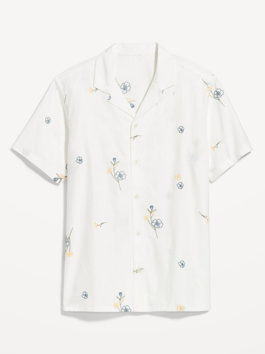 Short-Sleeve Floral Camp Shirt