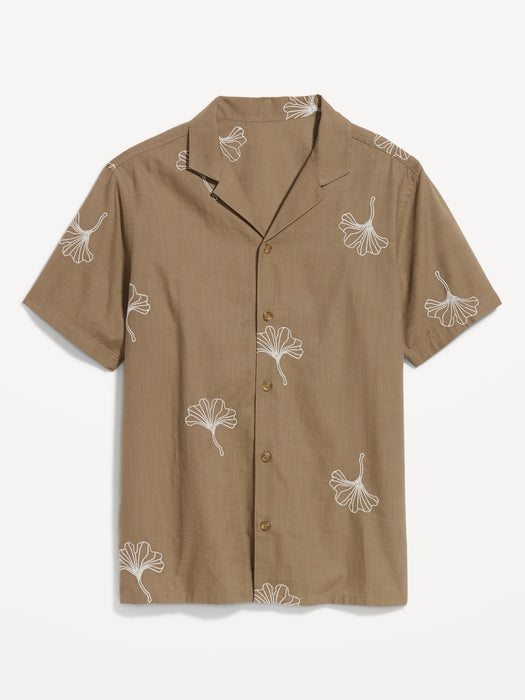 Short-Sleeve Floral Camp Shirt