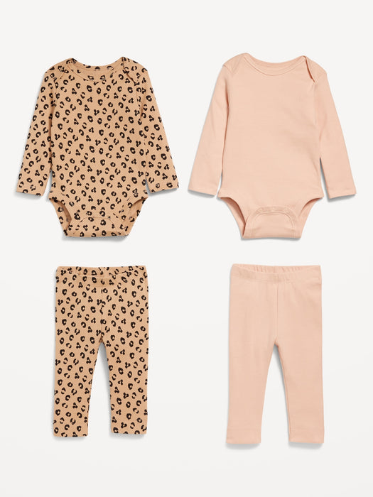 Bodysuit and Leggings 4-Pack for Baby
