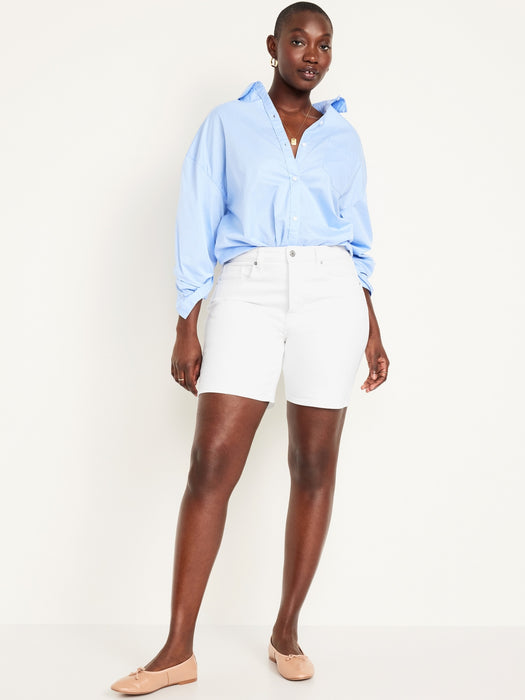 High-Waisted OG Button-Fly Jean Shorts -- 7-inch inseam