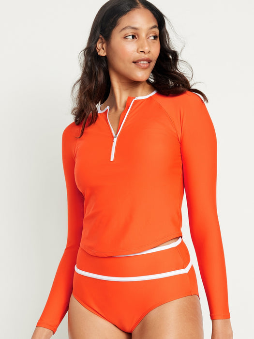Half Zip Crop Rashguard