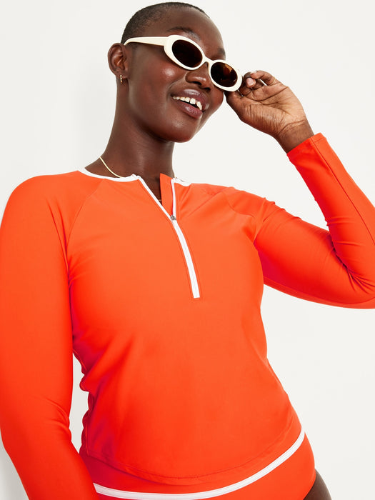 Half Zip Crop Rashguard