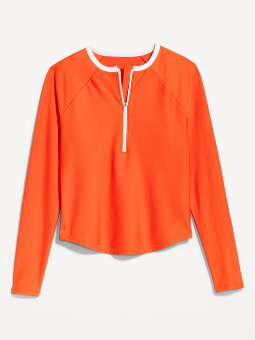Half Zip Crop Rashguard
