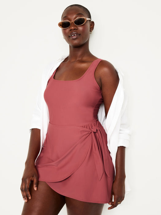 Side-Tie Swim Dress