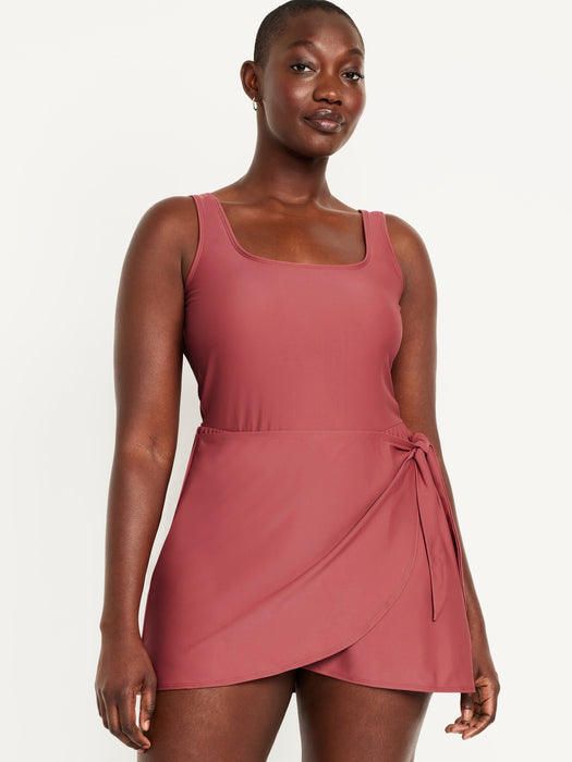 Side-Tie Swim Dress