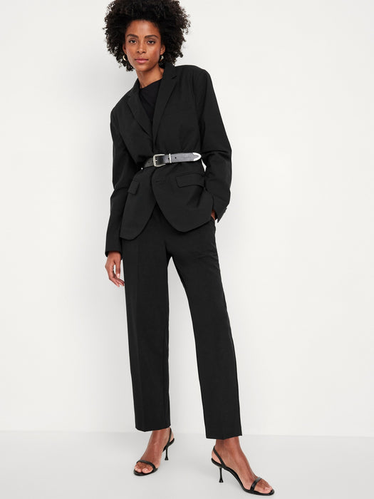 High-Waisted Billie Straight Ankle Trouser