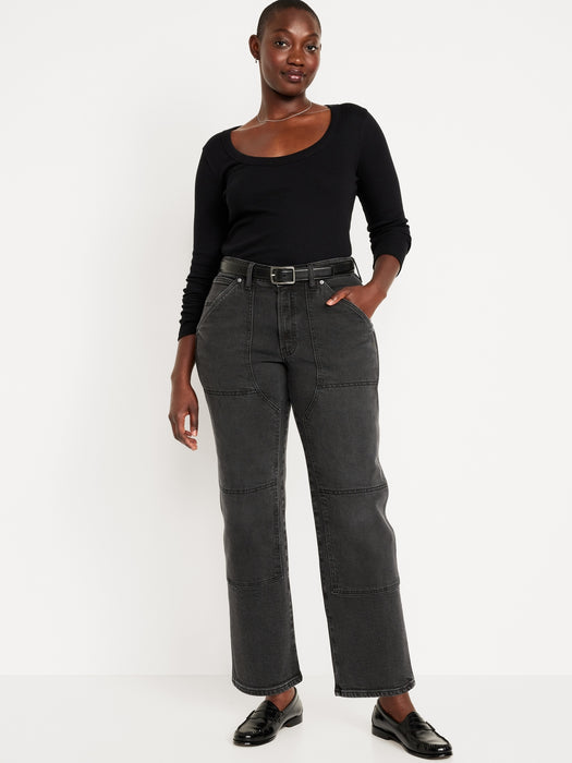 High-Waisted OG Loose Utility Jeans