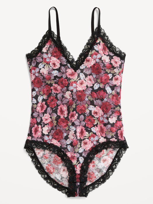 V-Neck Lace Bodysuit