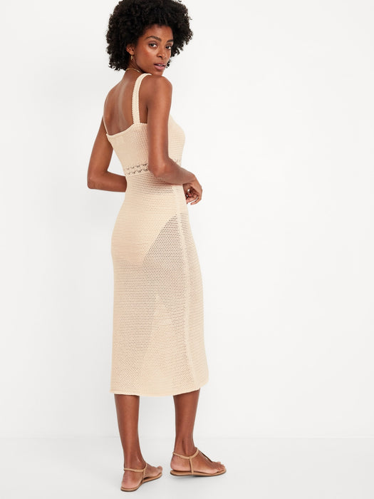 Sleeveless Crochet Midi Dress
