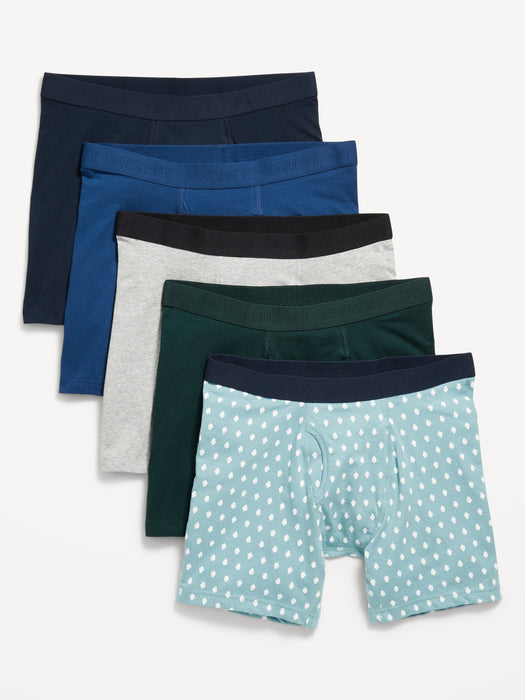5-Pack Soft-Washed Boxer Briefs -- 6.25-inch inseam