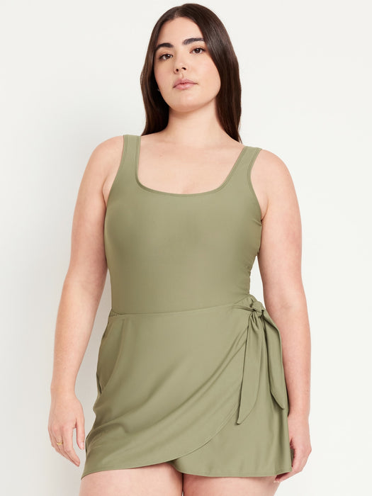 Side-Tie Swim Dress