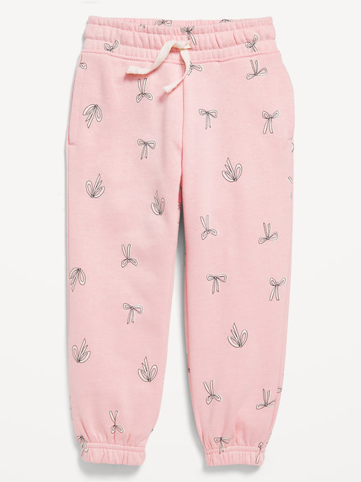 Printed Cinched-Hem Jogger Sweatpants for Toddler Girls