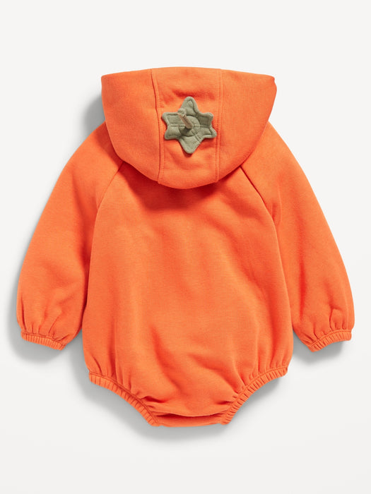 Unisex Hooded Graphic One-Piece Romper for Baby