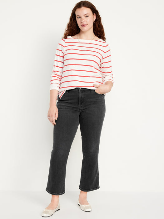 High-Waisted Vintage Crop Flare Jeans
