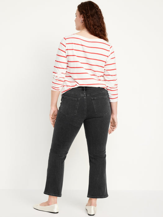 High-Waisted Vintage Crop Flare Jeans