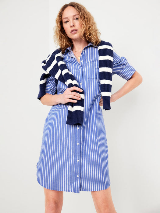Short-Sleeve Shirt Dress