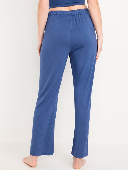 Mid-Rise Knit Jersey Pajama Pant