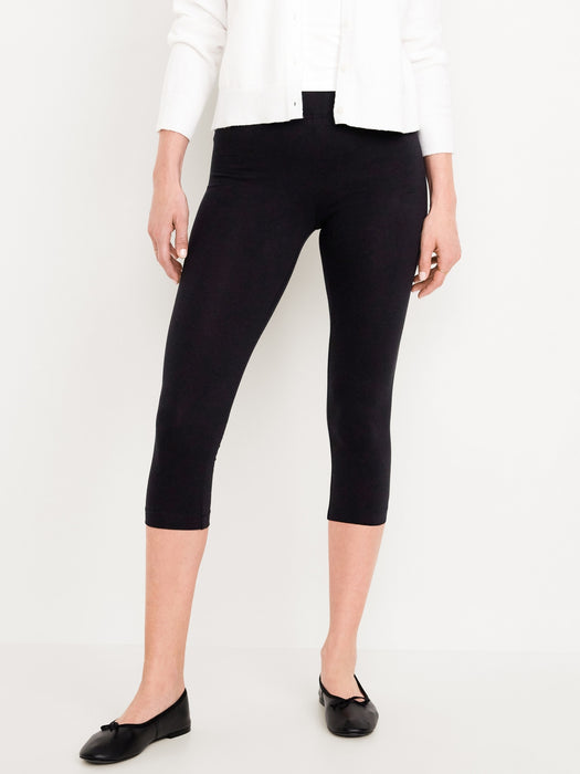 High Waisted Cropped Leggings 3-Pack