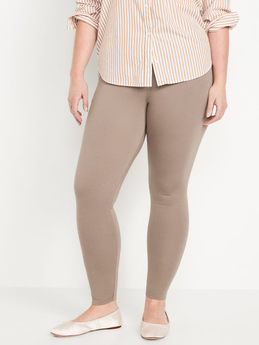 High-Waisted Jersey Ankle Leggings