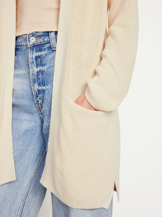 Open-Front Longline Cardigan Sweater
