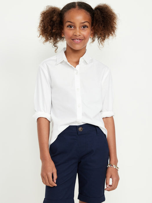 School Uniform Long-Sleeve Shirt for Girls