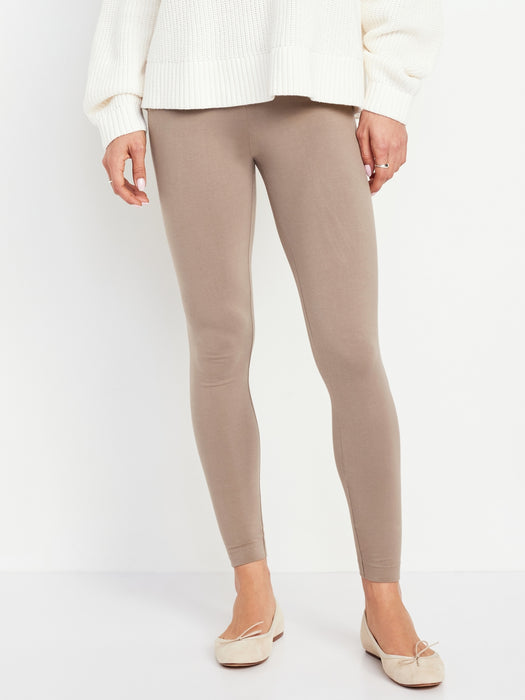 High-Waisted Jersey Ankle Leggings