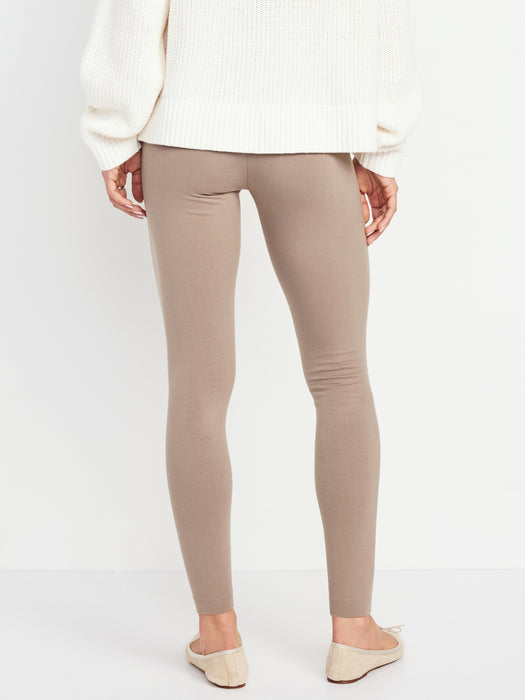 High-Waisted Jersey Ankle Leggings