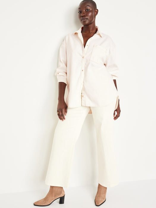 Boyfriend Button-Down Jean Tunic