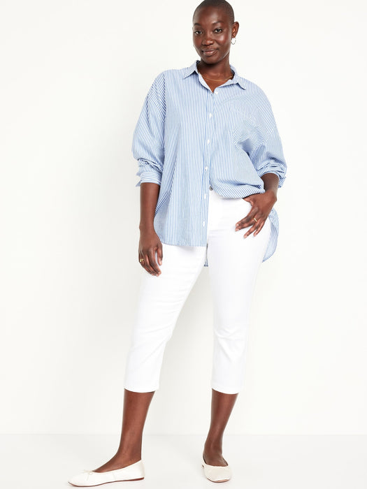 Mid-Rise Wow Capri Jeans