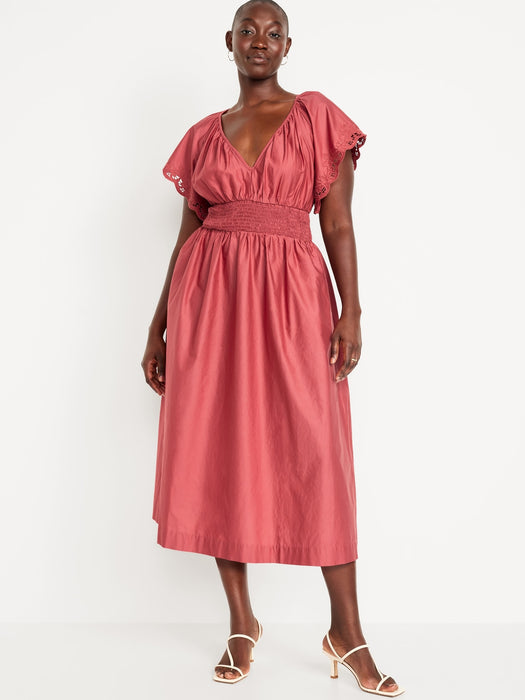 Waist-Defined Midi Dress