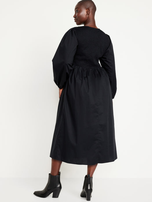 Fit & Flare Midi Dress GAP (International) Fit & Flare Midi Dress GAP (International)
