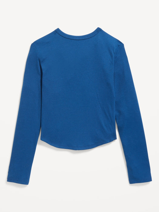 UltraLite Long-Sleeve Rib-Knit T-Shirt for Girls