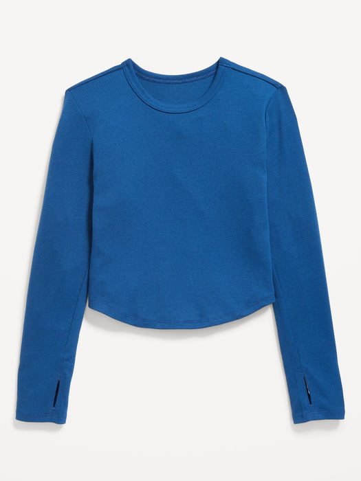 UltraLite Long-Sleeve Rib-Knit T-Shirt for Girls