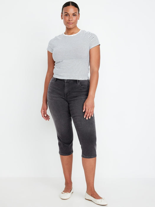 Mid-Rise Wow Capri Jeans